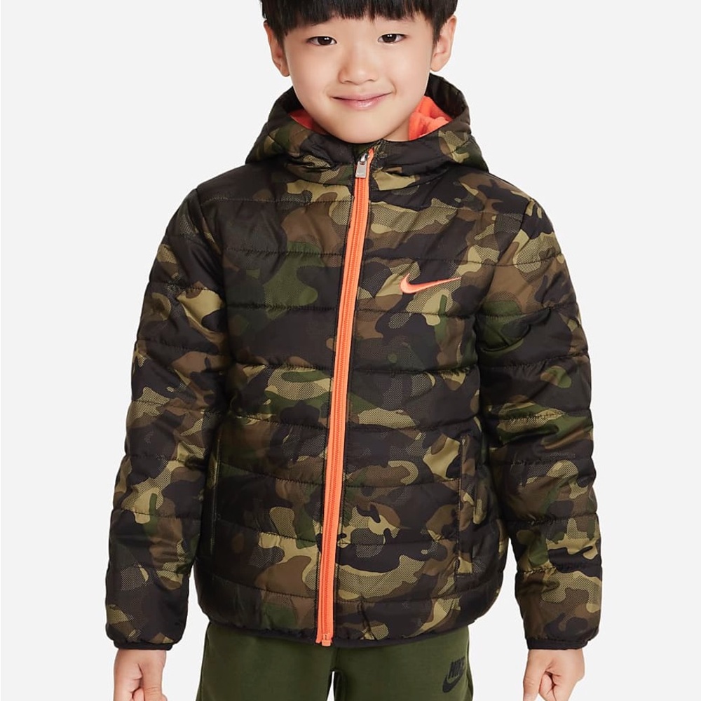 Nike Green Camo Puffer Jacket